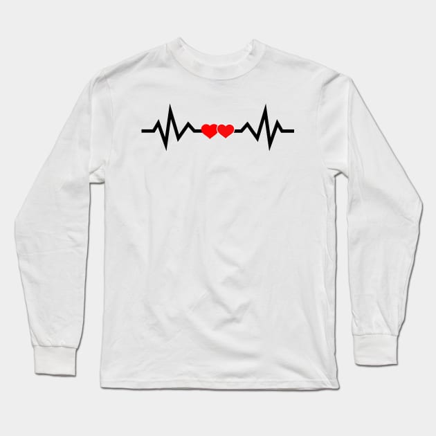 Love Heartbeat Long Sleeve T-Shirt by Imaginate